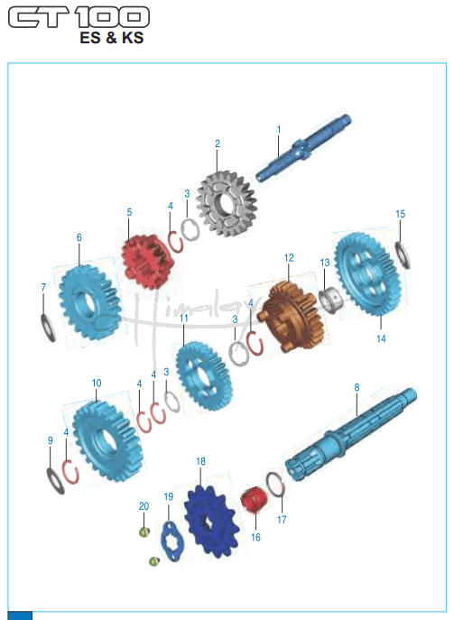 This is an image of Transmission - Boxer CT 100 KS/ES