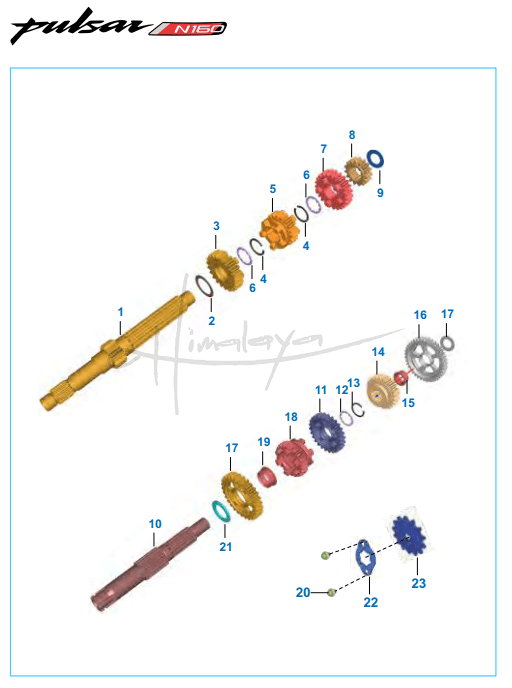 This is an image of Transmission - Pulsar N160 Dual ABS