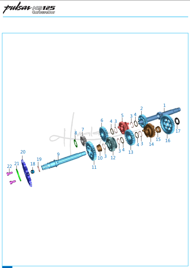 This is an image of Transmission - Pulsar NS 125