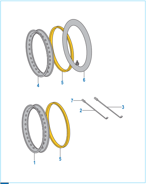 This is an image of Tube Tyre Rim - Boxer S EU3