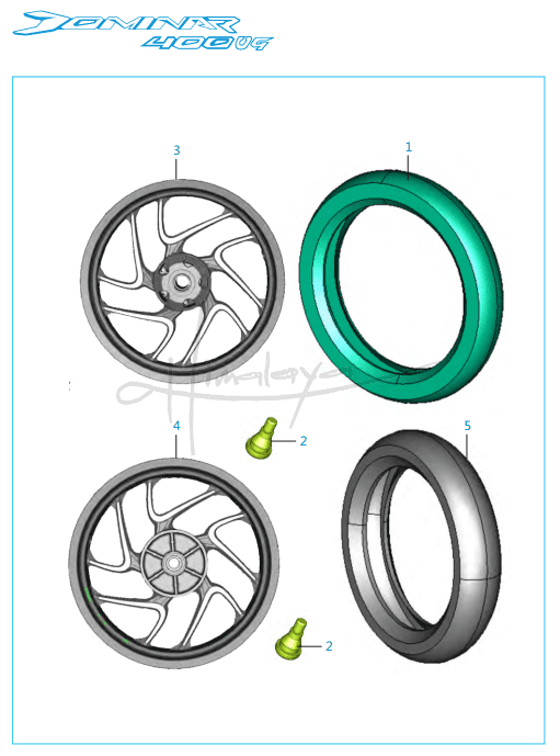 Tube Tyre Rim - Dominar 400 UG