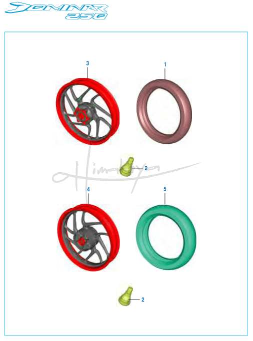 This is an image of Tube Tyre Rim - Dominar 250