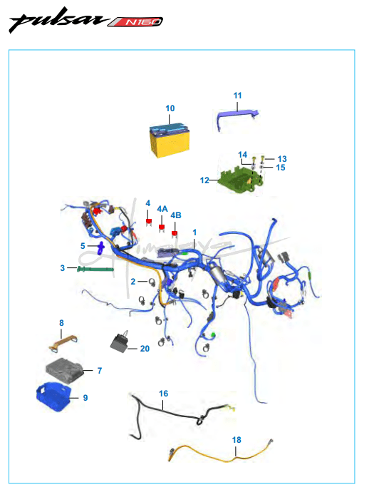 Wiring Harness ECU Battery - Pulsar N160 Dual ABS